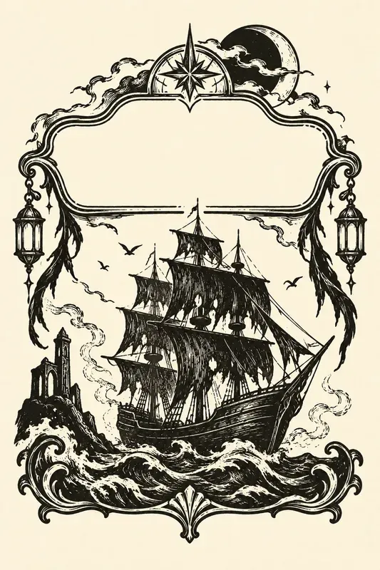 Gothic Halloween Bookplate Designs