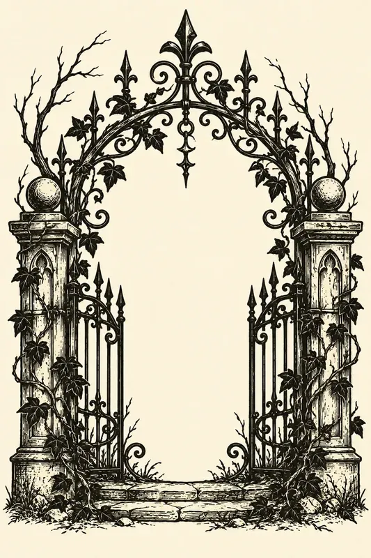 Gothic Halloween Bookplate Designs