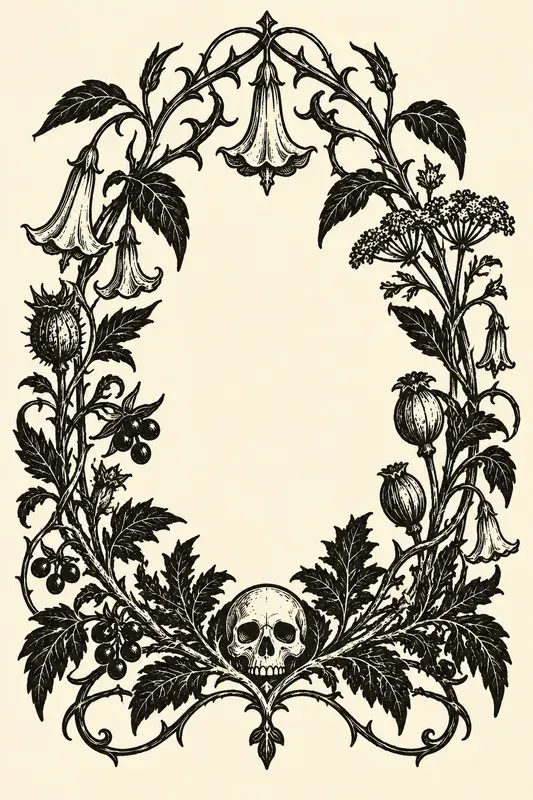 Gothic Halloween Bookplate Designs