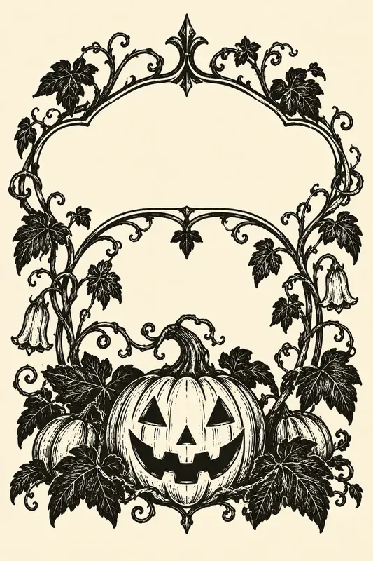 Gothic Halloween Bookplate Designs