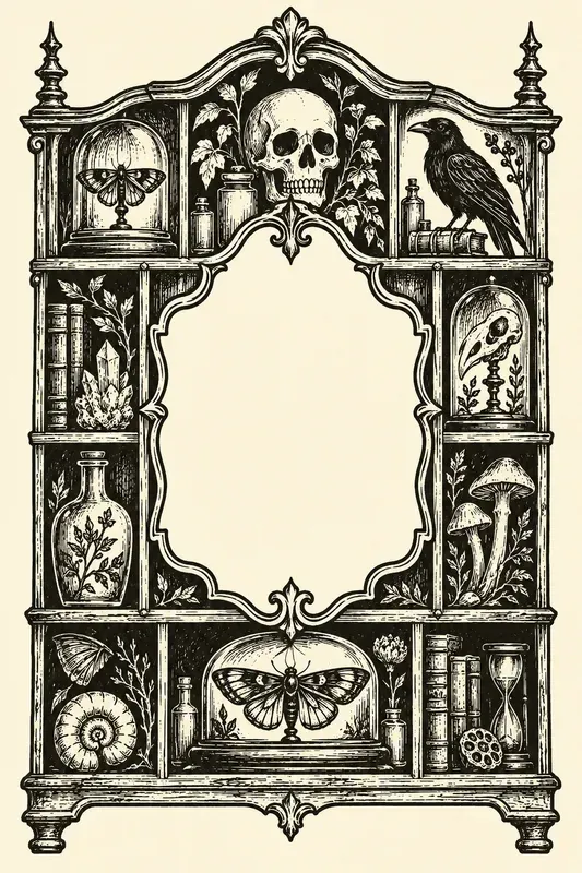Gothic Halloween Bookplate Designs