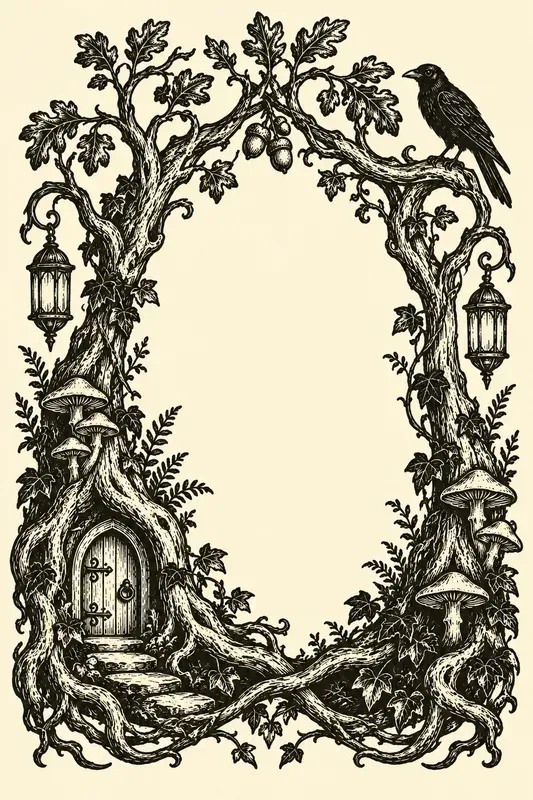 Gothic Halloween Bookplate Designs