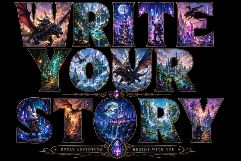 Adventure Typography Scene Generator