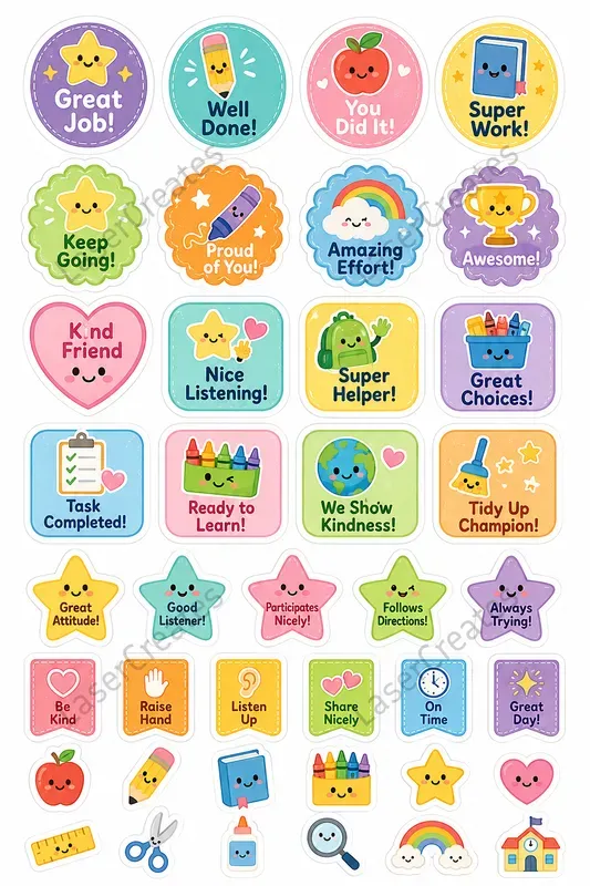 Classroom Reward Sticker Builders