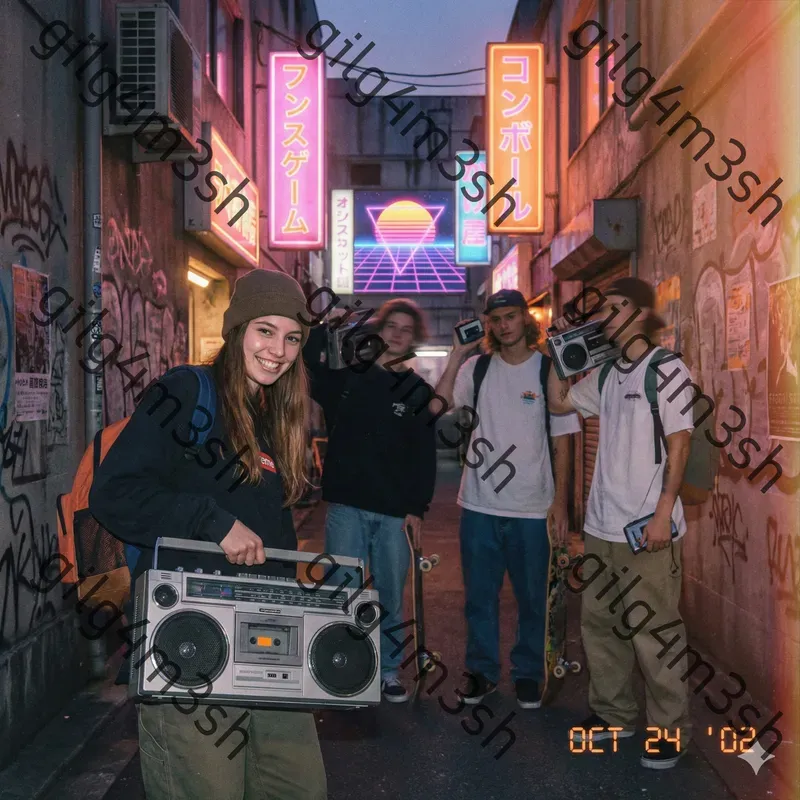 Early 2000s Synthwave Meme Snapshots