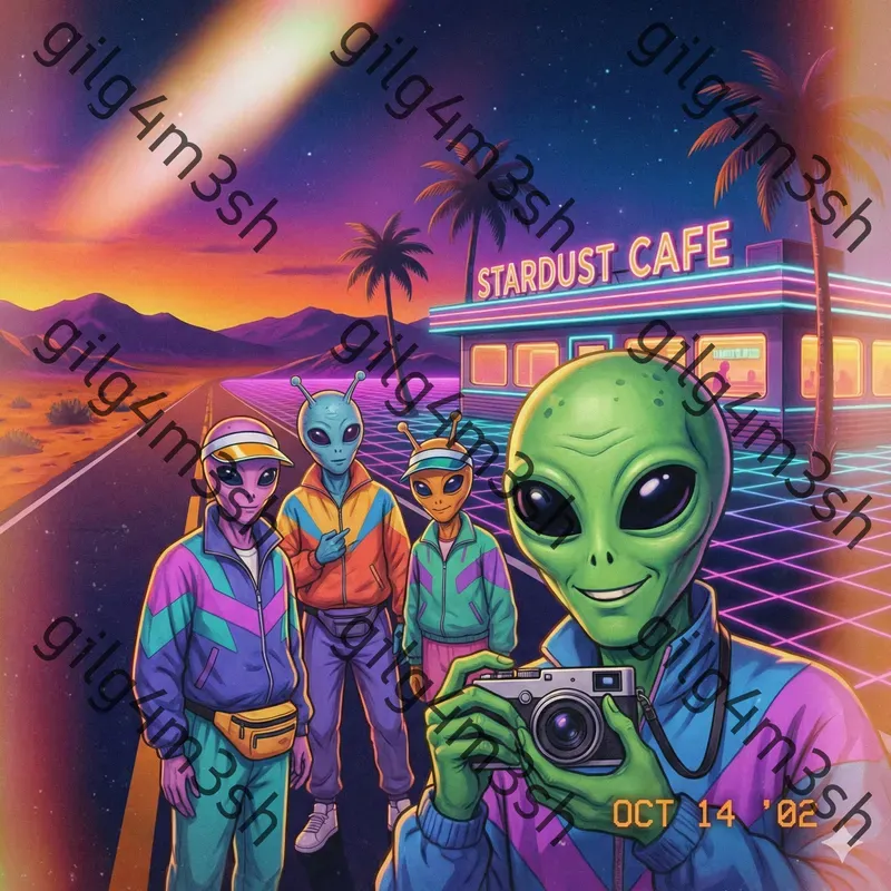 Early 2000s Synthwave Meme Snapshots