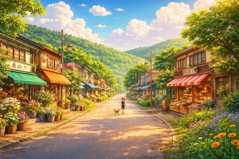 Nostalgic Ghibli Anime Summer Scenes