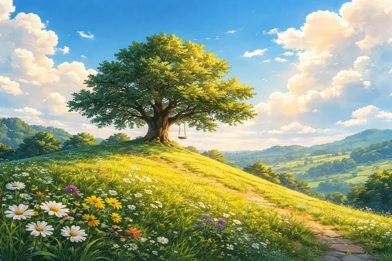 Nostalgic Ghibli Anime Summer Scenes