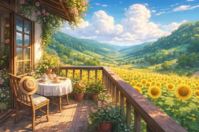 Nostalgic Ghibli Anime Summer Scenes