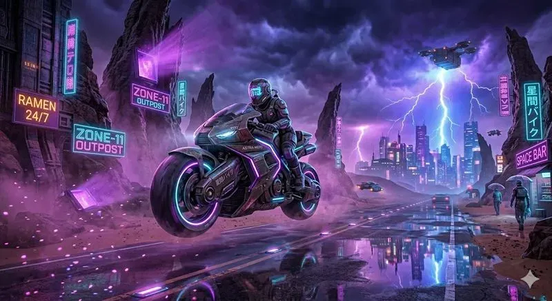 Cyberpunk Neon Vehicle Scene Generator