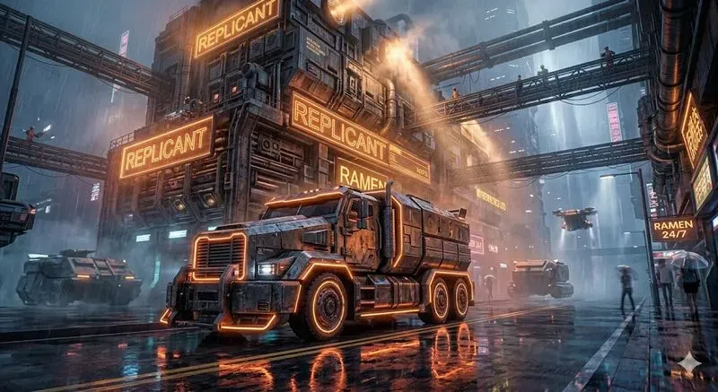 Cyberpunk Neon Vehicle Scene Generator