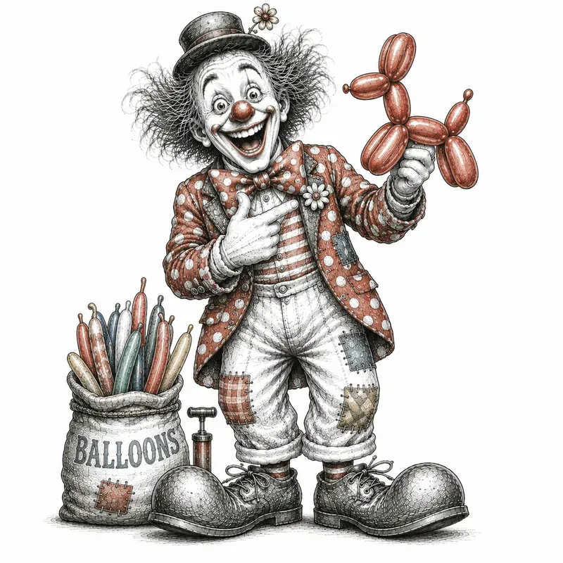 Funny Clown Sketches