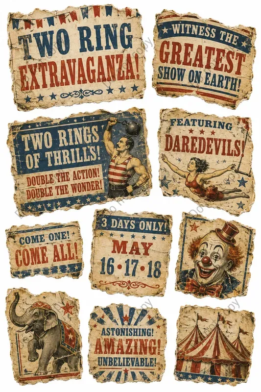 Vintage Circus Bill Ephemera