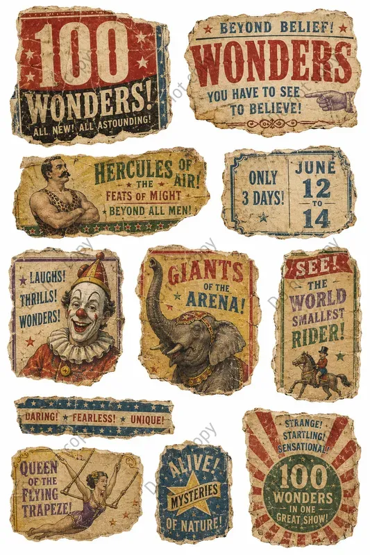 Vintage Circus Bill Ephemera
