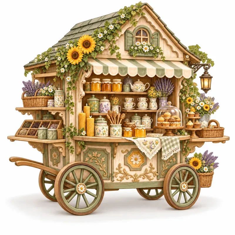 Artisan Flower Shop Carts