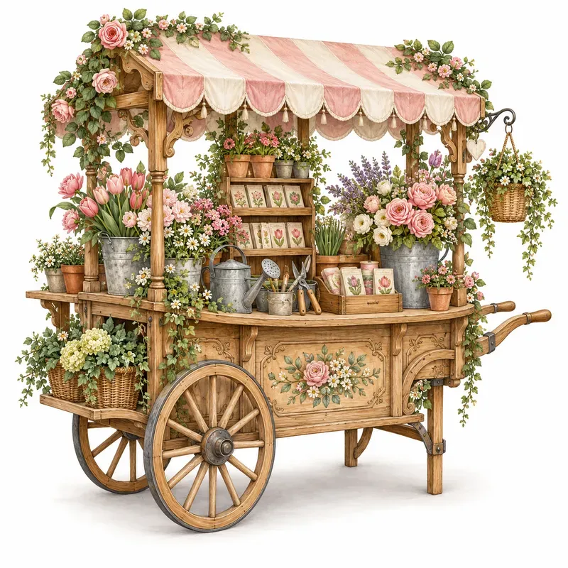 Artisan Flower Shop Carts