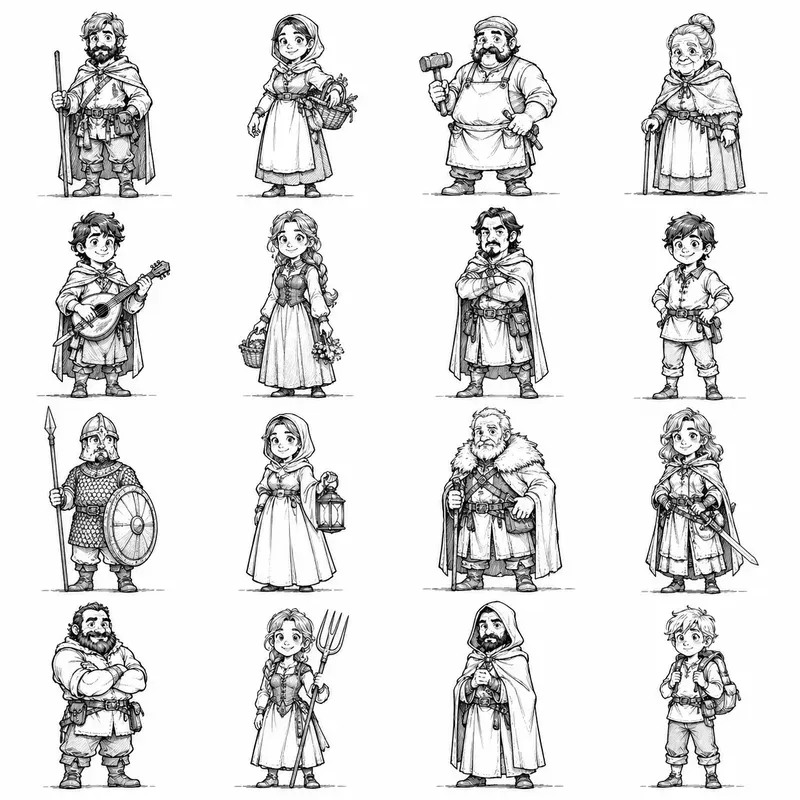 Quirky Character Grid Generator
