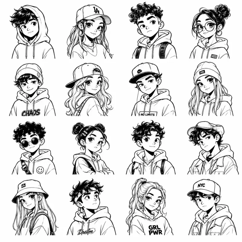 Quirky Character Grid Generator