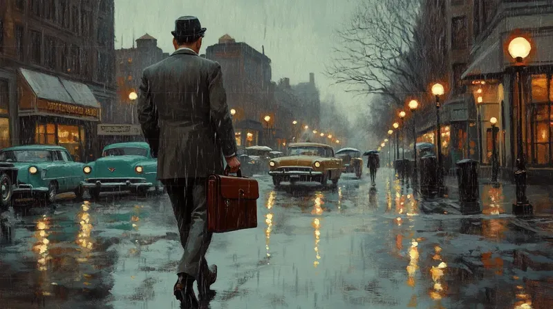 Vintage Retro 1950s Oil Painting Posters