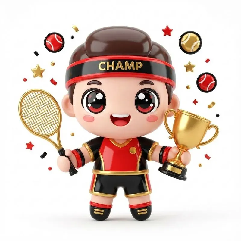 Cute Champion Chibi Sports Mascots