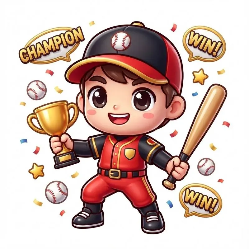Cute Champion Chibi Sports Mascots