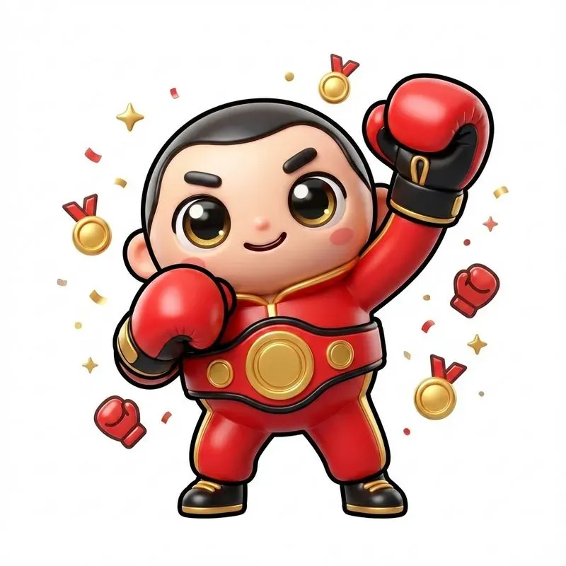 Cute Champion Chibi Sports Mascots