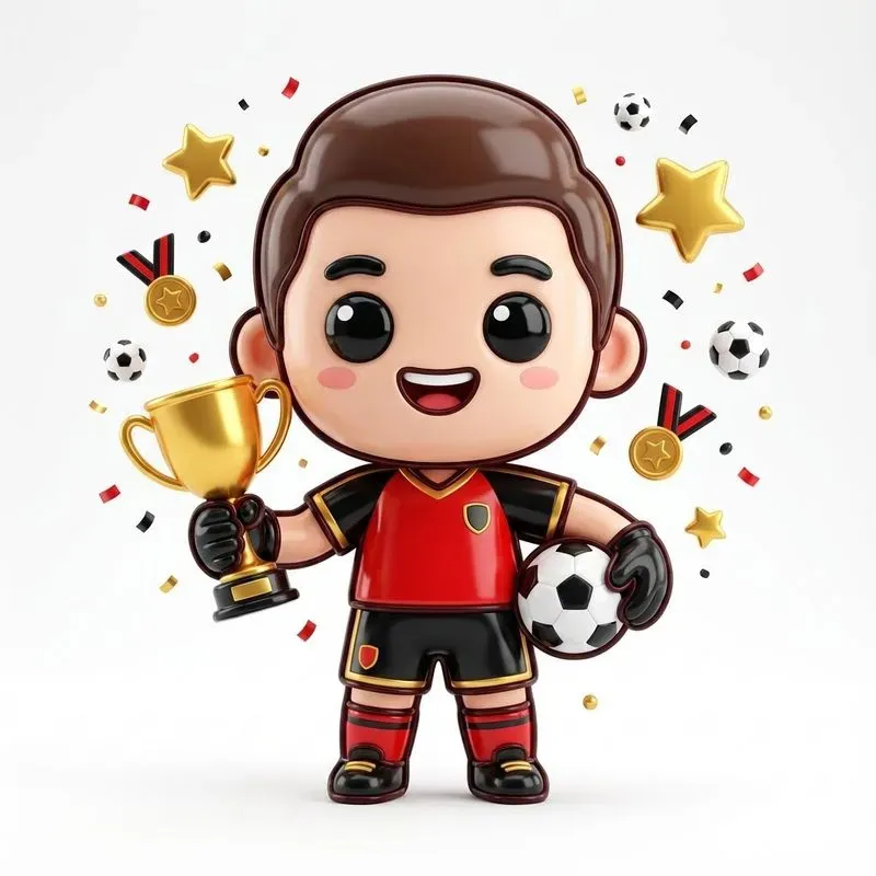 Cute Champion Chibi Sports Mascots