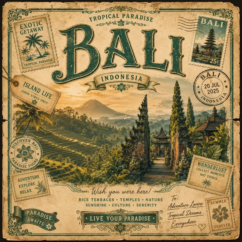 Vintage Summer Postcard Generator