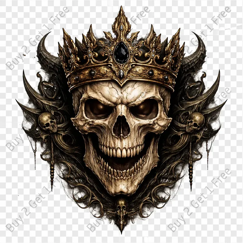 Dark Gothic Skull Tshirt Graphics