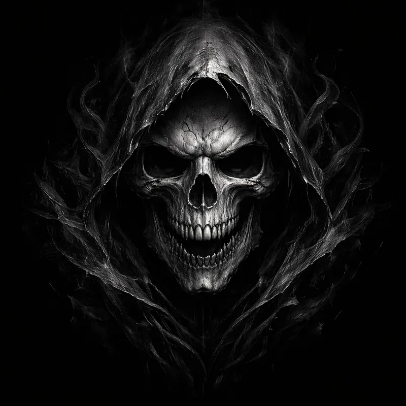 Dark Gothic Skull Tshirt Graphics