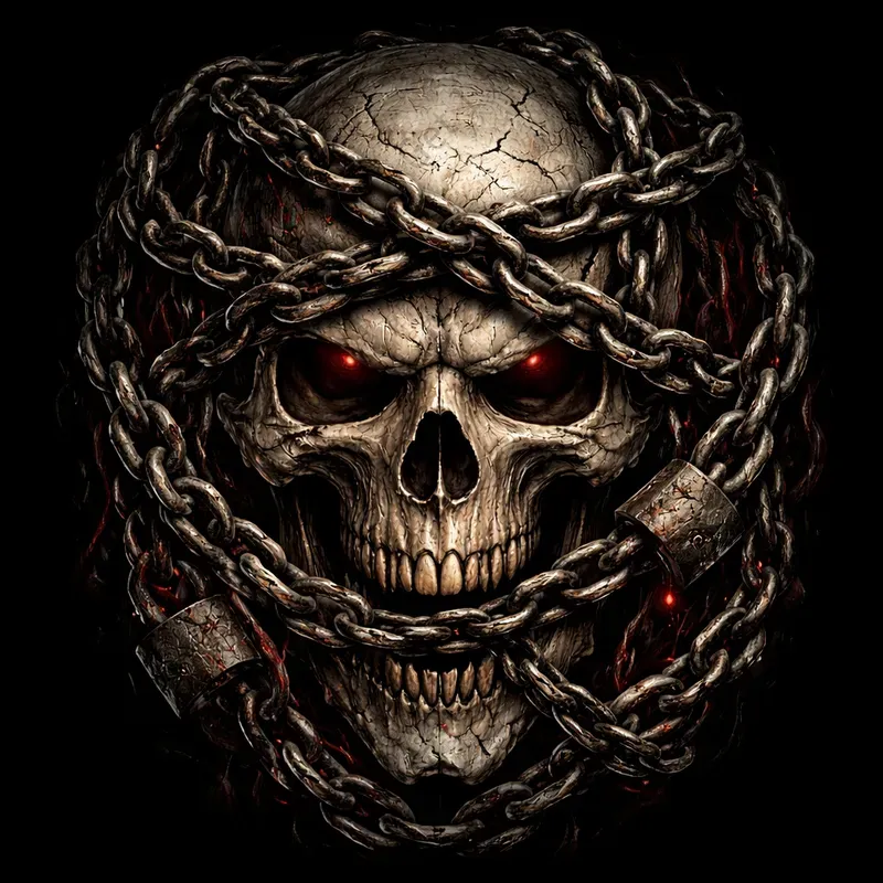 Dark Gothic Skull Tshirt Graphics