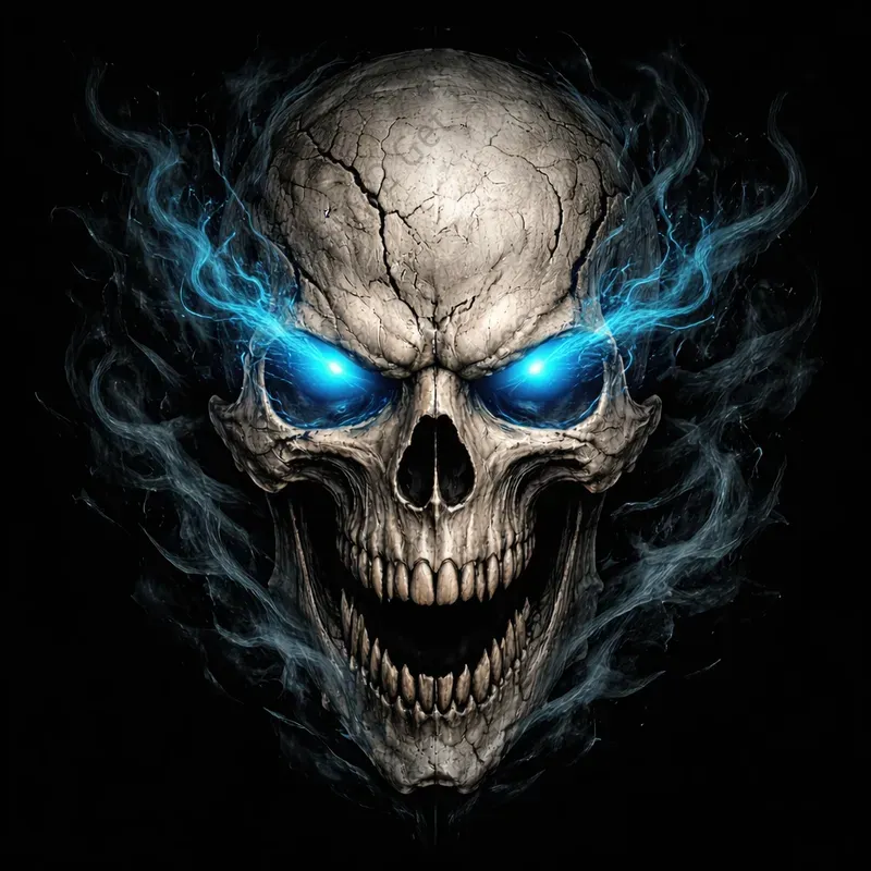 Dark Gothic Skull Tshirt Graphics