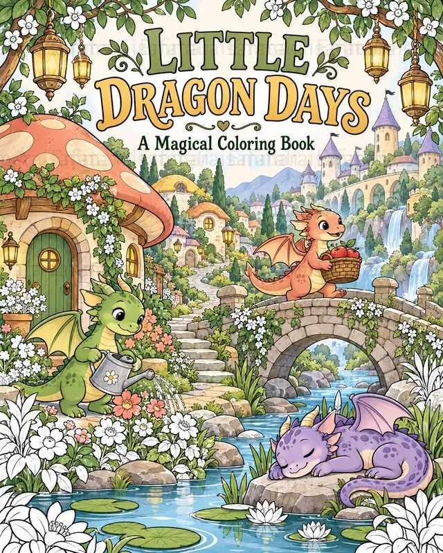 Whimsical Coloring Book Covers