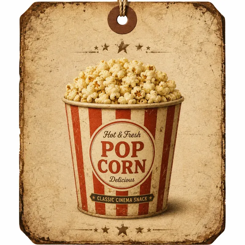 Vintage Retro Cinema Tags Sets