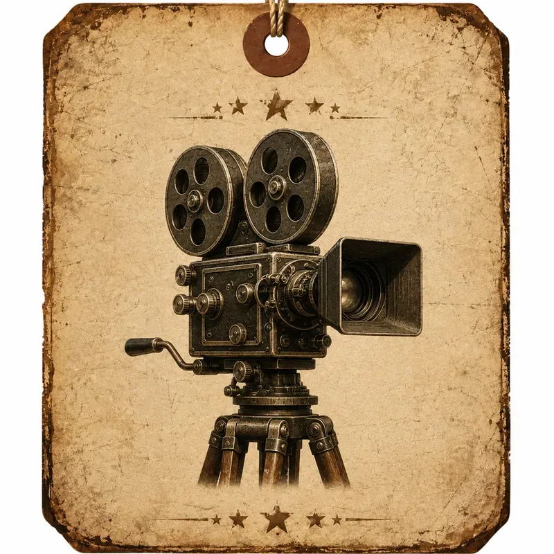 Vintage Retro Cinema Tags Sets