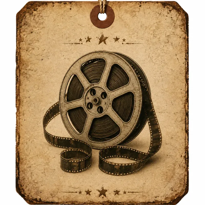 Vintage Retro Cinema Tags Sets