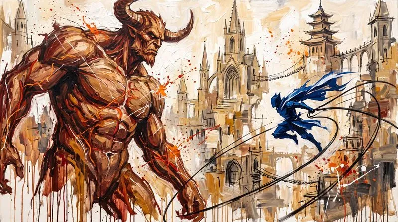 Anime Aerial Combat Canvases