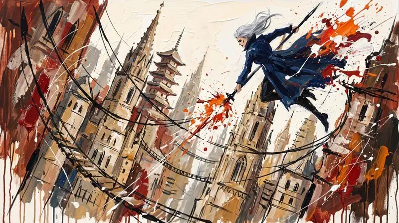 Anime Aerial Combat Canvases