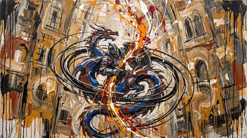 Anime Aerial Combat Canvases