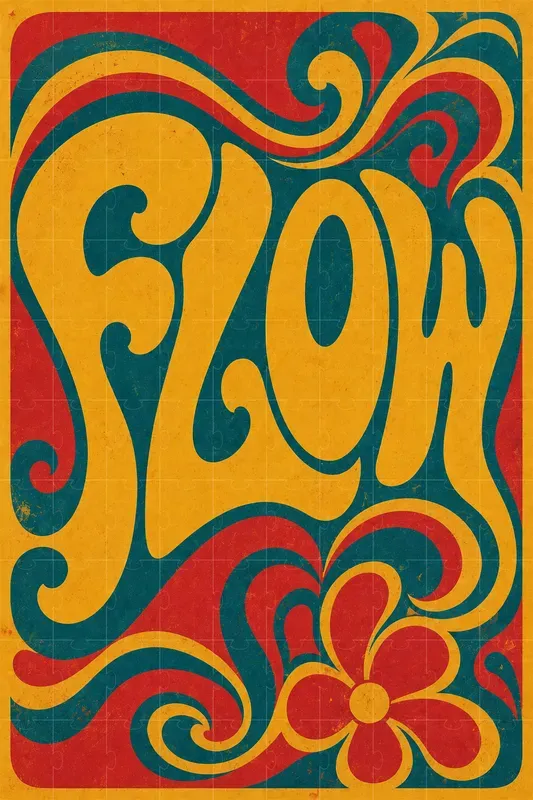 Psychedelic Lettering Posters