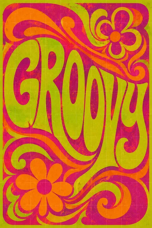 Psychedelic Lettering Posters