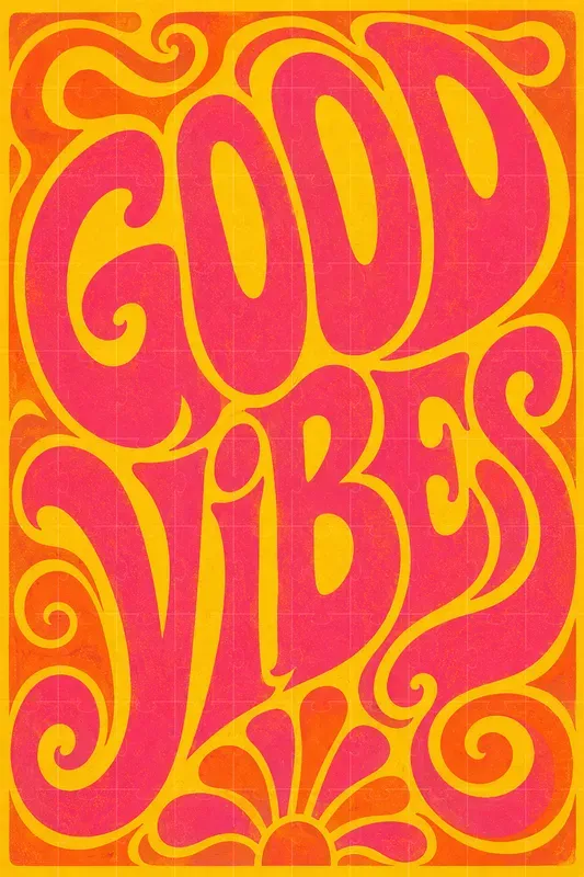 Psychedelic Lettering Posters