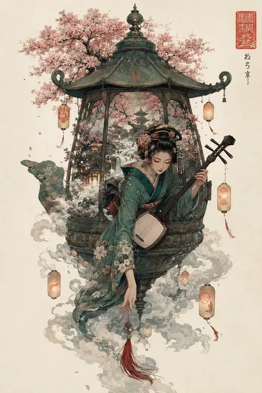 Surreal Ukiyo E Fantasy Portraits
