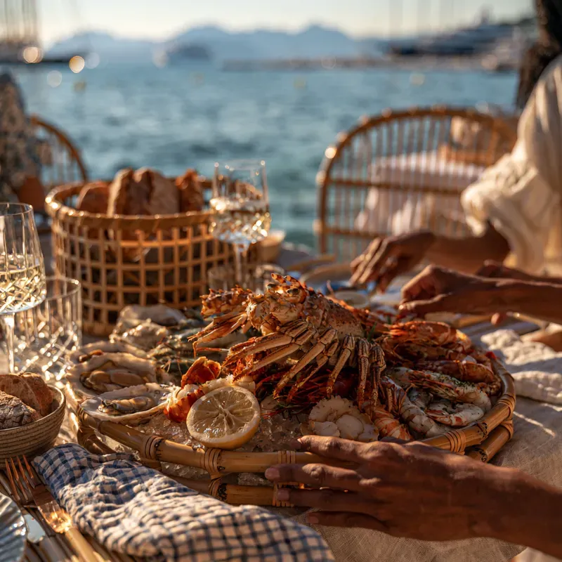 Cannes Coastal Dining Inspiration Shots