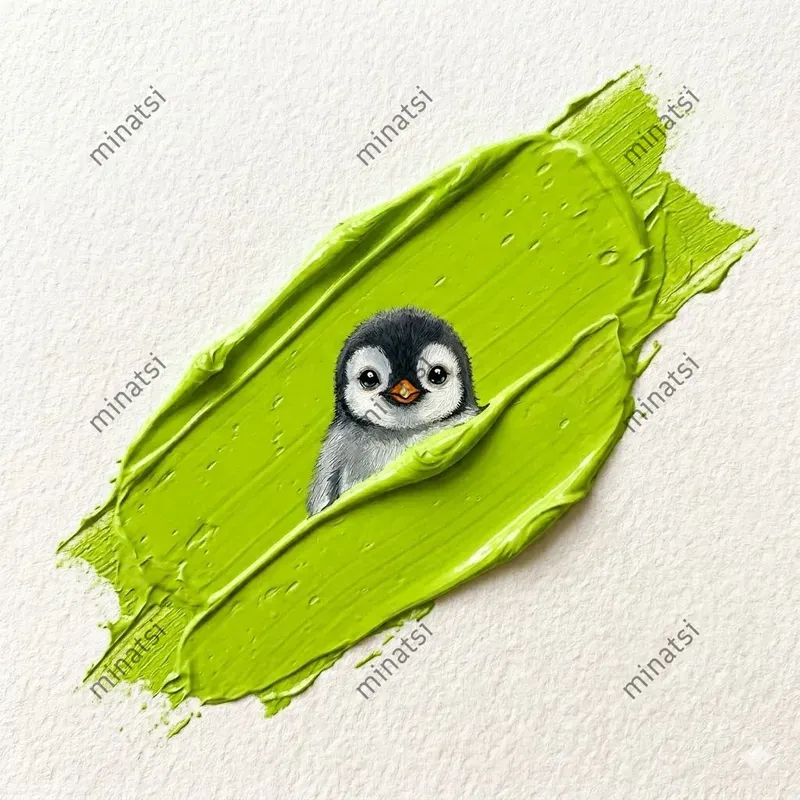 Impasto Baby Animal Wall Art