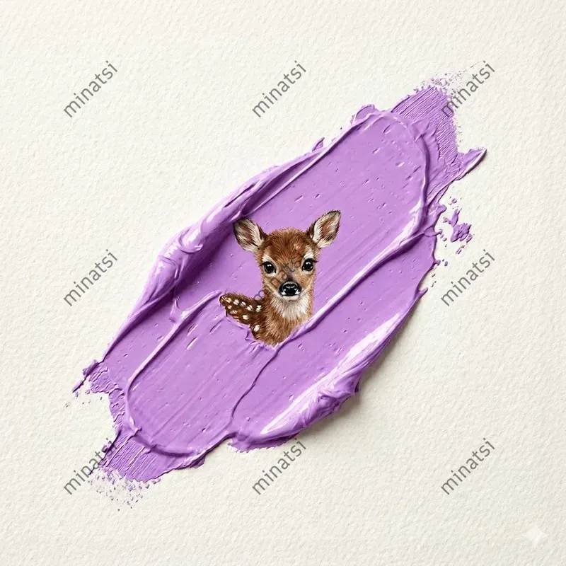 Impasto Baby Animal Wall Art