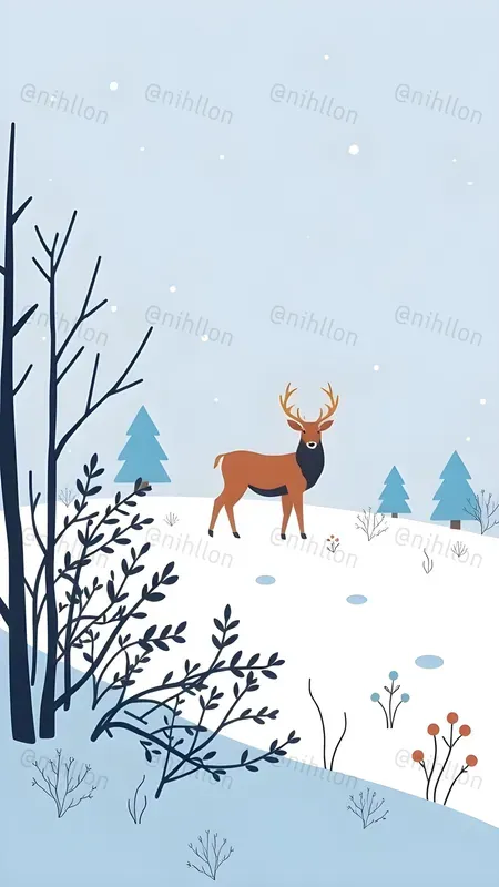 Minimalist Winter Smartphone Wallpapers