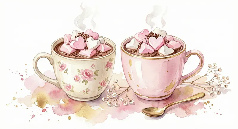 Valentines Romantic Watercolor Clipart