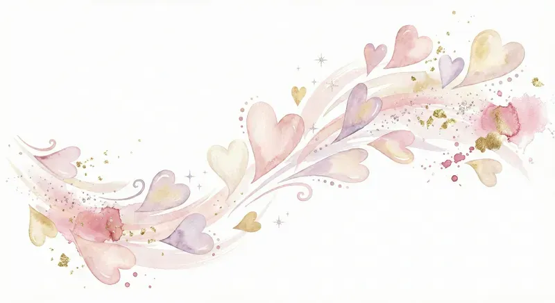 Valentines Romantic Watercolor Clipart