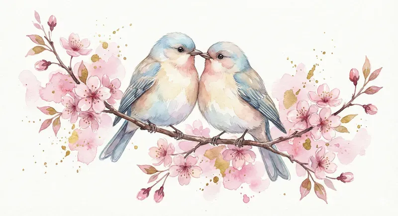 Valentines Romantic Watercolor Clipart
